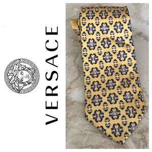 Versace 100% Silk Medusa Monogram Tie